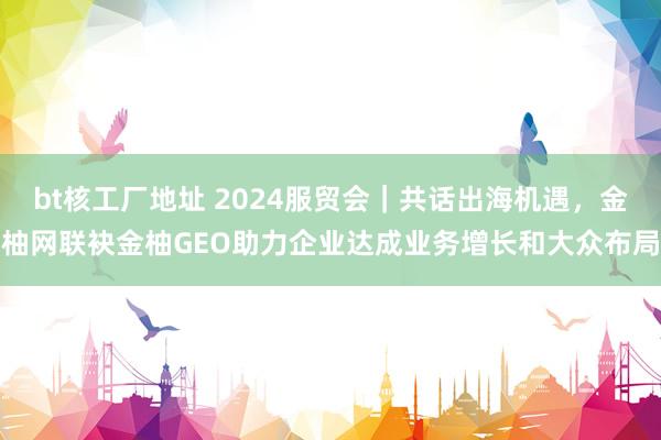 bt核工厂地址 2024服贸会｜共话出海机遇，金柚网联袂金柚GEO助力企业达成业务增长和大众布局