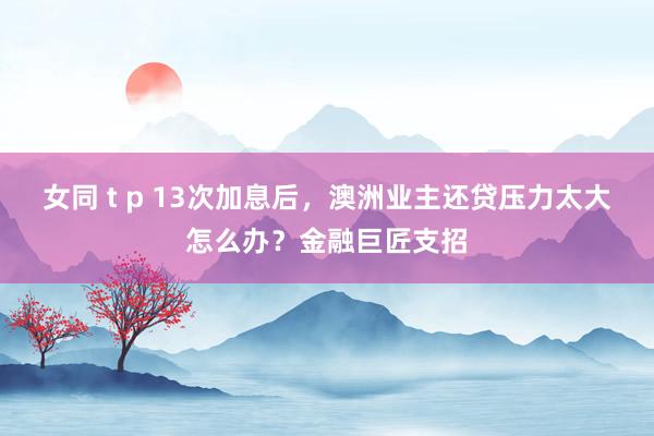 女同 t p 13次加息后，澳洲业主还贷压力太大怎么办？金融巨匠支招