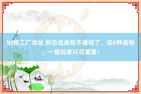 bt核工厂地址 别总说崖柏不值钱了，这6种崖柏，一般玩家只可望望！