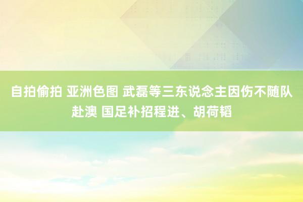 自拍偷拍 亚洲色图 武磊等三东说念主因伤不随队赴澳 国足补招程进、胡荷韬