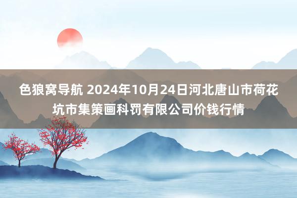 色狼窝导航 2024年10月24日河北唐山市荷花坑市集策画科罚有限公司价钱行情