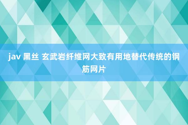 jav 黑丝 玄武岩纤维网大致有用地替代传统的钢筋网片