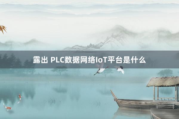 露出 PLC数据网络IoT平台是什么