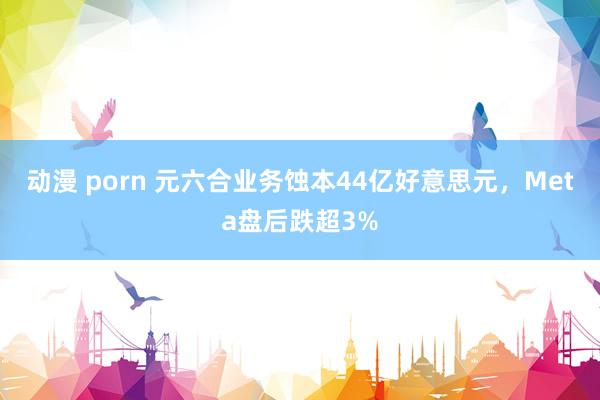 动漫 porn 元六合业务蚀本44亿好意思元，Meta盘后跌超3%