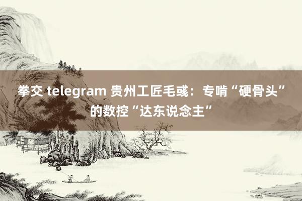 拳交 telegram 贵州工匠毛彧：专啃“硬骨头”的数控“达东说念主”