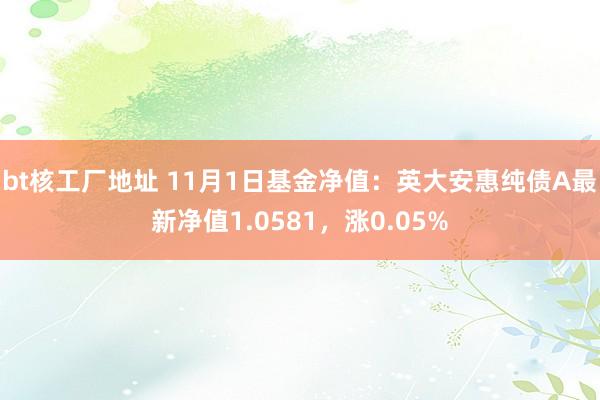 bt核工厂地址 11月1日基金净值：英大安惠纯债A最新净值1.0581，涨0.05%