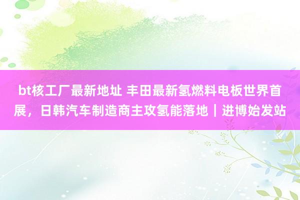 bt核工厂最新地址 丰田最新氢燃料电板世界首展，日韩汽车制造商主攻氢能落地｜进博始发站