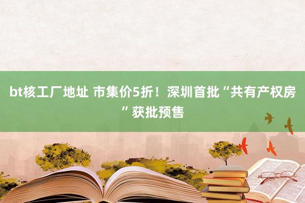 bt核工厂地址 市集价5折！深圳首批“共有产权房”获批预售