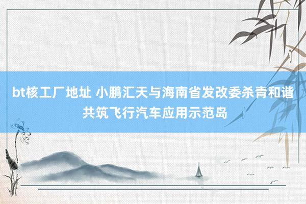 bt核工厂地址 小鹏汇天与海南省发改委杀青和谐 共筑飞行汽车应用示范岛