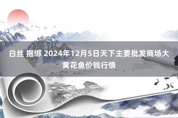 白丝 捆绑 2024年12月5日天下主要批发商场大黄花鱼价钱行情