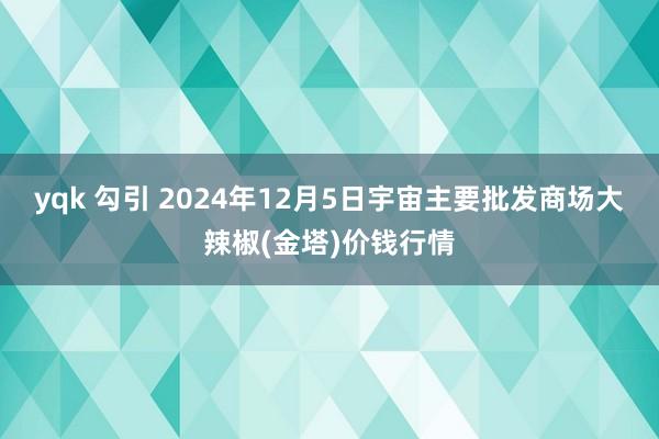 yqk 勾引 2024年12月5日宇宙主要批发商场大辣椒(金塔)价钱行情