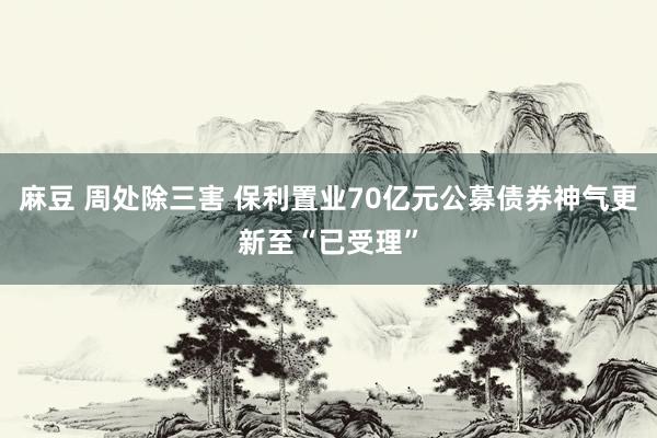 麻豆 周处除三害 保利置业70亿元公募债券神气更新至“已受理”