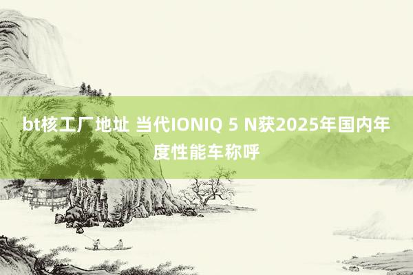 bt核工厂地址 当代IONIQ 5 N获2025年国内年度性能车称呼