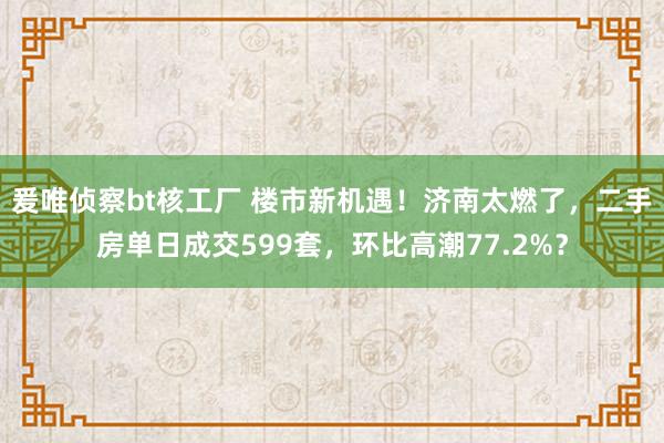 爰唯侦察bt核工厂 楼市新机遇！济南太燃了，二手房单日成交599套，环比高潮77.2%？