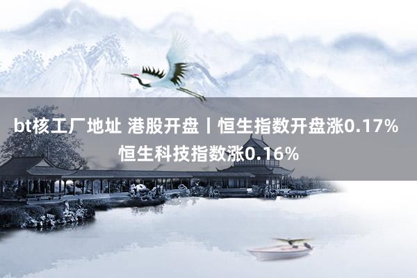 bt核工厂地址 港股开盘丨恒生指数开盘涨0.17% 恒生科技指数涨0.16%