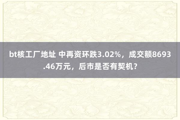 bt核工厂地址 中再资环跌3.02%，成交额8693.46万元，后市是否有契机？