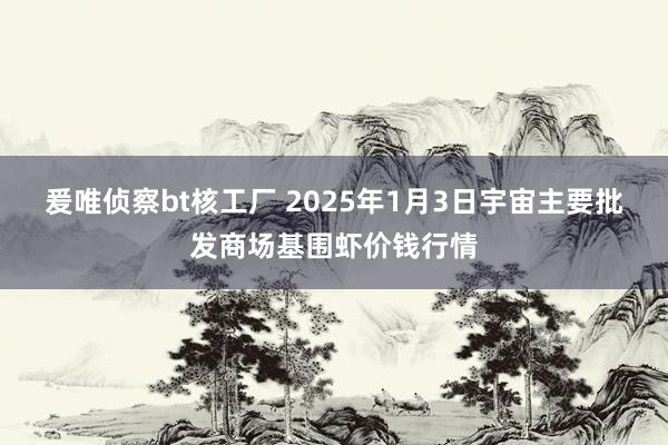 爰唯侦察bt核工厂 2025年1月3日宇宙主要批发商场基围虾价钱行情