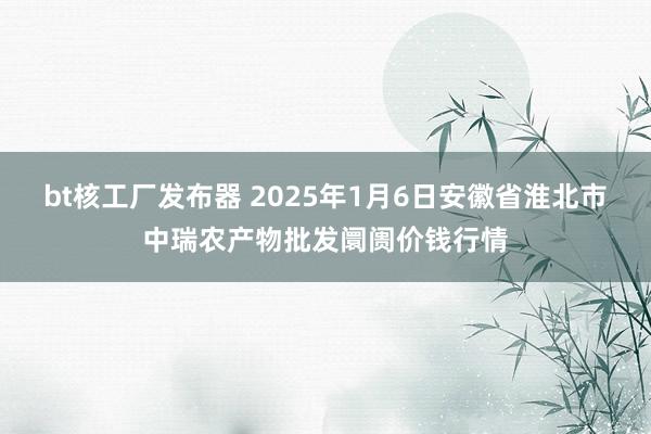 bt核工厂发布器 2025年1月6日安徽省淮北市中瑞农产物批发阛阓价钱行情