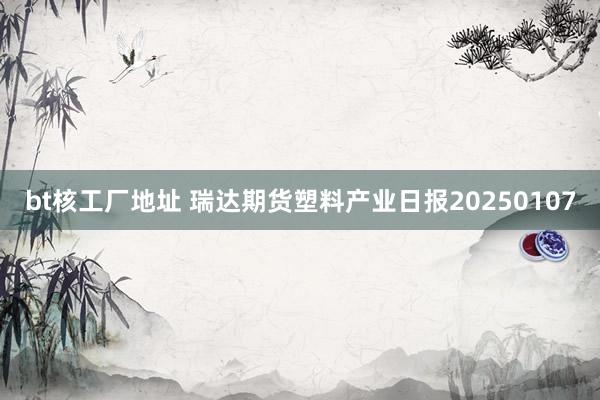 bt核工厂地址 瑞达期货塑料产业日报20250107